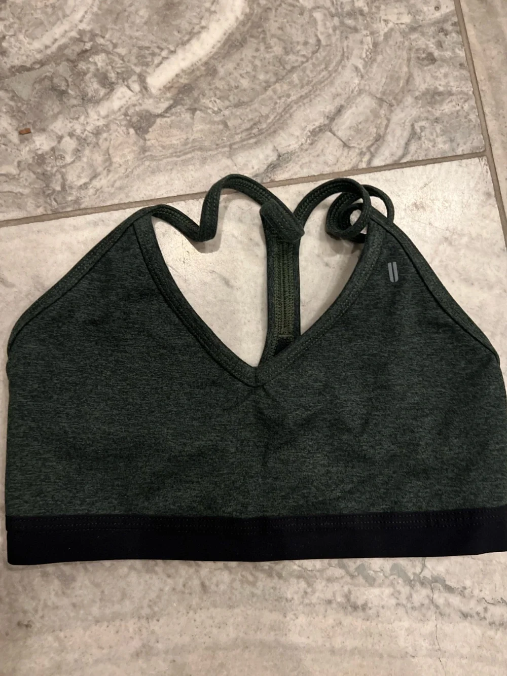 NOBULL Matching Set Forest Gre Textured Active Leggings & Strappy Sports Bra Set